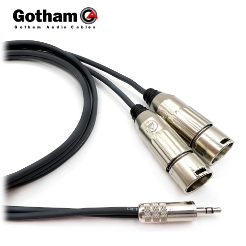 고담 GAC-2 Pair flat 스위치크래프트 XLR(수) 2P - 3.5(스테레오) Y케이블