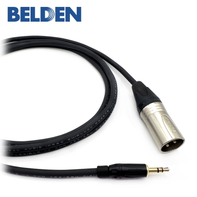 벨덴 1800F+뉴트릭 XLR(수) - 암페놀 3.5mm AUX 케이블
