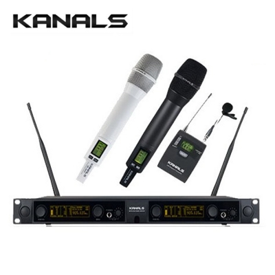 KANALS BK-3002 / 카날스 프로페셔널 2채널 무선마이크 / 핸드마이크 색상선택(블랙, 화이트)