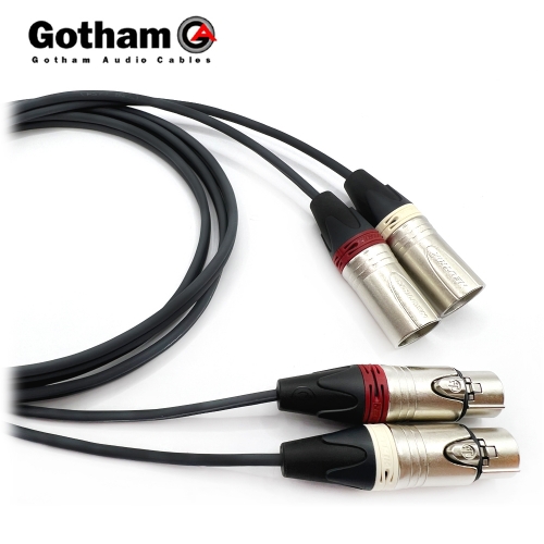 고담 GAC-2 Pair flat 뉴트릭 XLR(암/2P) - XLR(수/2P) 2채널 멀티케이블