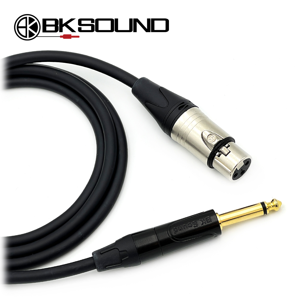 BK2020 BK XLR(암) - 골드팁 55 TS(모노) 마이크케이블 제작케이블 국산 고급 BK케이블