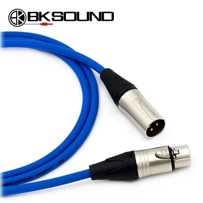 BK2020 파랑 BK XLR(암)-XLR(수) 마이크케이블 제작케이블 국산 고급 BK케이블