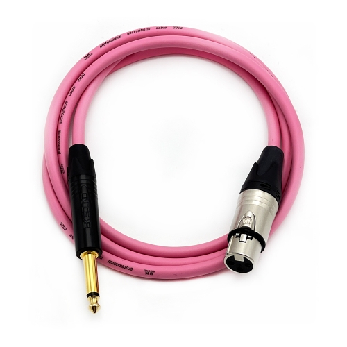 BK2020 컬러 BK XLR(암) - 골드팁 55 TS(모노) 마이크케이블 국산 고급BK케이블 제작케이블