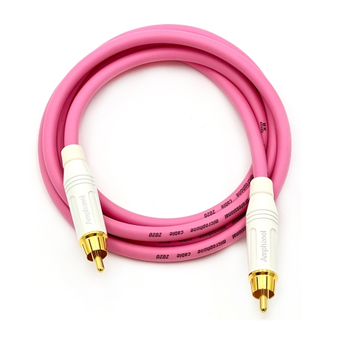 BK2020 분홍 암페놀 RCA - RCA 오디오케이블 커넥터색상선택(그린,레드,화이트) 국산고급BK케이블