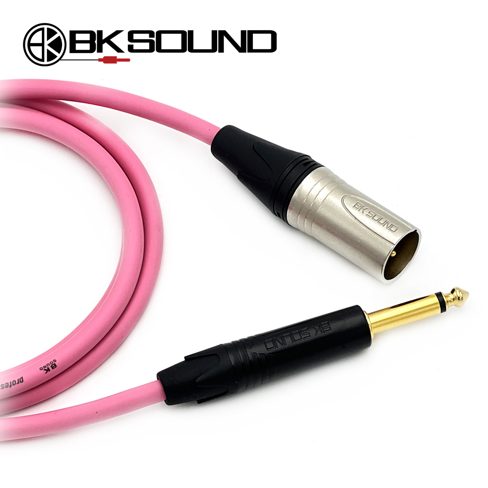 BK2020 분홍 BK XLR(수) - 골드 55 TS(모노) 장비연결케이블 제작케이블 국산 고급 BK케이블 BK2020 분홍 BK XLR(수) - 골드 55 TS(모노) 장비연결케이블 제작케이블 국산 고급 BK케이블