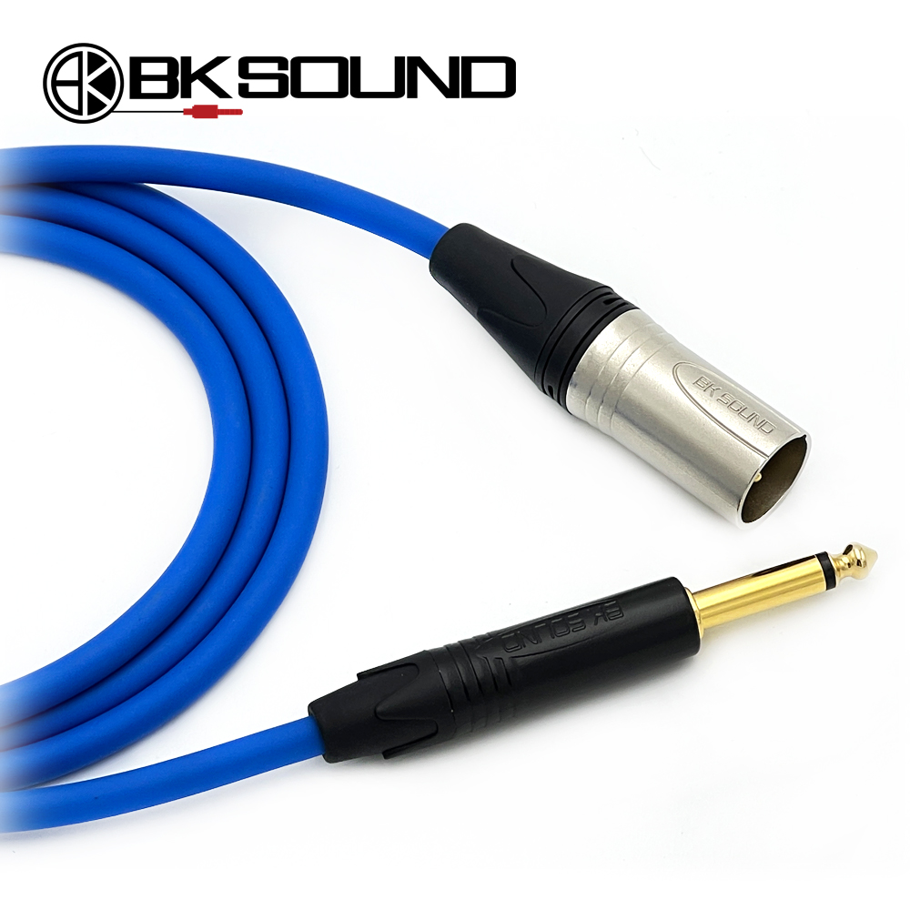 BK2020 파랑 BK XLR(수) - 골드 55 TS(모노) 장비연결케이블 제작케이블 국산 고급 BK케이블 BK2020 파랑 BK XLR(수) - 골드 55 TS(모노) 장비연결케이블 제작케이블 국산 고급 BK케이블
