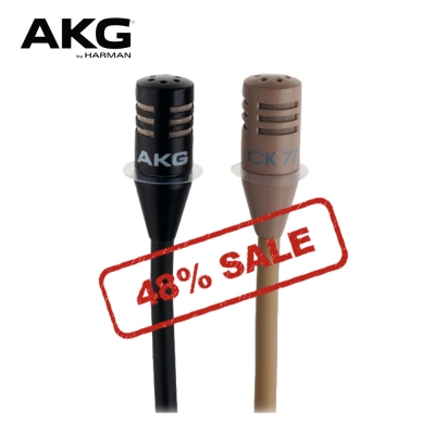 [비닐없음] AKG CK77WRL / 무선용 라발리에 핀마이크 / MINI XLR 3-PIN 타입 / 블랙 / 방송용 핀마이크