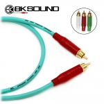 BK2020 민트 암페놀 RCA - RCA 오디오케이블 커넥터색상선택(그린,레드,화이트) 국산 고급 BK케이블
