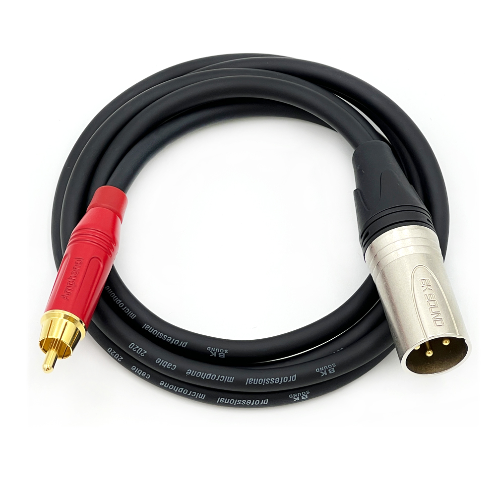 BK2020 BK XLR(수) - 암페놀 RCA 케이블 커넥터색상선택 국산고급BK케이블