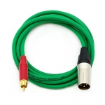 BK2020 초록 BK XLR(수) - 암페놀 RCA 케이블 커넥터색상변경 국산 고급 BK케이블