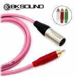 BK2020 분홍 BK XLR(수) - 암페놀 RCA 케이블 커넥터색상변경 국산 고급 BK케이블