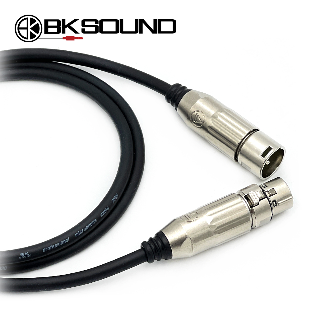 BK3030 스위치크래프트 XLR(암) - XLR(수) 마이크케이블 제작케이블 국산 고급 BK케이블