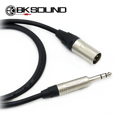 BK3030 뉴트릭 XLR(수) - 55 TRS(스테레오) 케이블 스피커, 오인페케이블 국산 고급 BK케이블