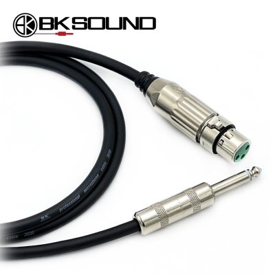 BK3030 스위치크래프트 XLR(암) - 55 TS(모노) 마이크케이블 국산 고급 BK케이블