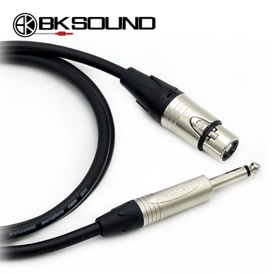 BK3030 뉴트릭 XLR(암) - 55 TS(모노) 마이크케이블 국산 고급 BK케이블