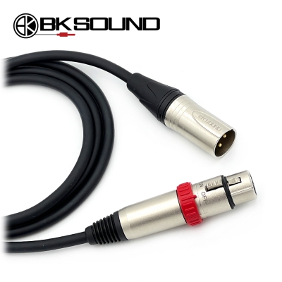 BK2020 뉴트릭 온오프스위치 XLR(암) - BK XLR(수) 마이크케이블 고급국산BK케이블 제작케이블