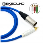 BK2020 파랑 BK XLR(수) - 암페놀 RCA 케이블 커넥터색상변경 제작케이블 국산 고급 BK케이블