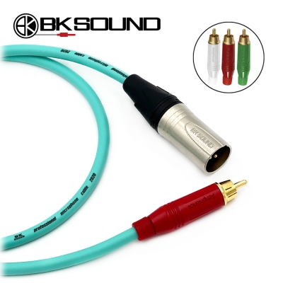 BK2020 민트 BK XLR(수) - 암페놀 RCA 케이블 커넥터색상변경 제작케이블 국산 고급 BK케이블