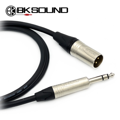 BK3030 BK XLR(수) - 니켈 55 TRS(스테레오) 케이블 제작케이블 국산 고급 BK케이블