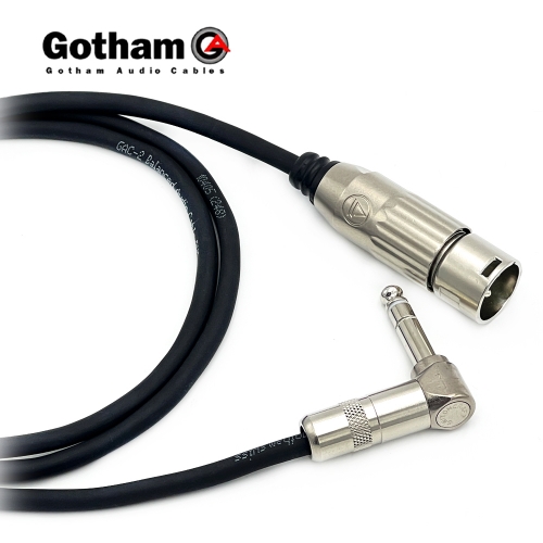 고담 GAC-2 스위치크래프트 XLR(수) - 기역자 55 TRS(스테레오) 케이블 제작케이블