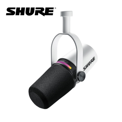 SHURE MV7+ 슈어 팟캐스트 XLR, USB-C타입 하이브리드 듀얼 마이크 화이트