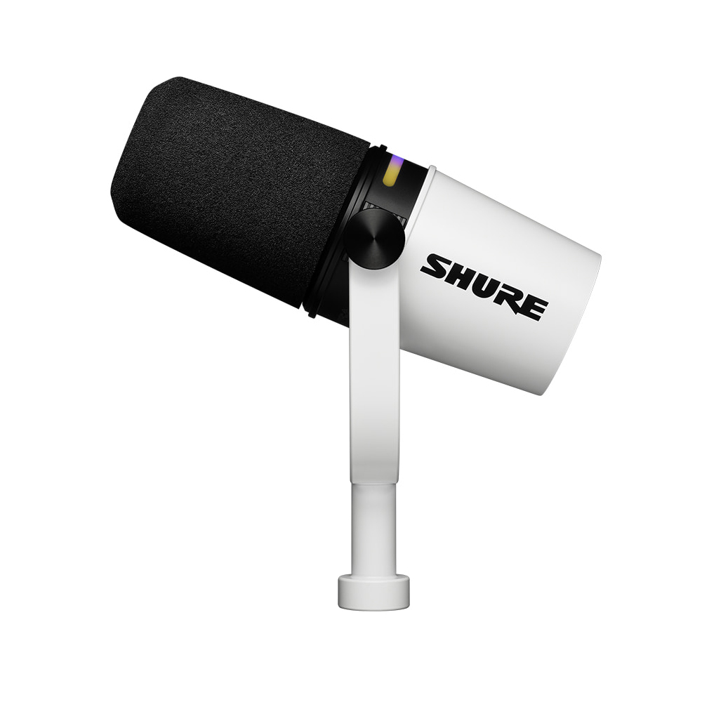 SHURE MV7+ 슈어 팟캐스트 XLR, USB-C타입 하이브리드 듀얼 마이크 화이트