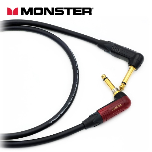 [커스텀] 몬스터 락케이블 뉴트릭 골드 기역자 55TS - 기역자 사일런트 TS(모노) 기타케이블 커스텀케이블
