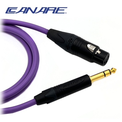 카나레 L-4E6S 퍼플 뉴트릭 골드 XLR(암) - 55TRS 장비연결 음향케이블