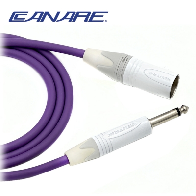 카나레 L-4E6S 퍼플 뉴트릭 화이트 XLR(수) - 55TS(모노) 음향케이블