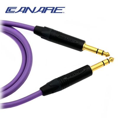 카나레 L-4E6S 퍼플 뉴트릭 골드 양방향 TRS 스테레오케이블
