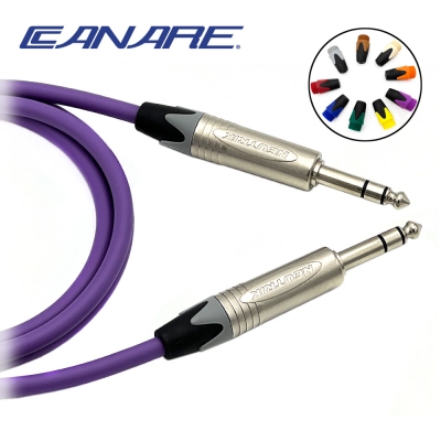 카나레 L-4E6S 퍼플 뉴트릭 컬러부싱 니켈 양방향 TRS 스테레오케이블