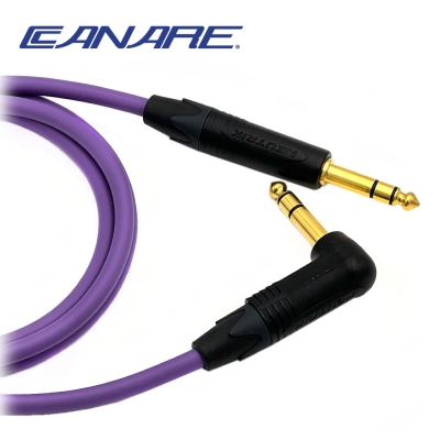 카나레 L-4E6S 퍼플 뉴트릭 골드 일자-기역자 TRS 스테레오 케이블
