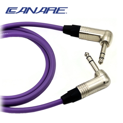 카나레 L-4E6S 퍼플 뉴트릭 니켈 양방향 기역자 TRS 스테레오케이블