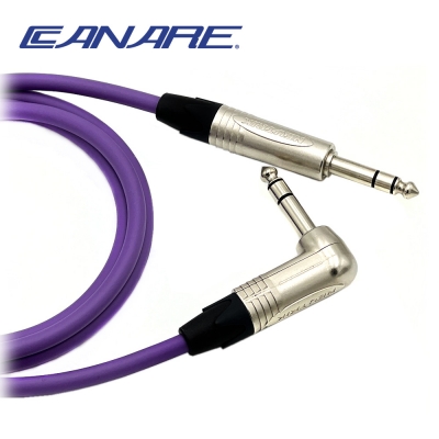카나레 L-4E6S 퍼플 뉴트릭 니켈 일자-기역자 TRS 스테레오케이블