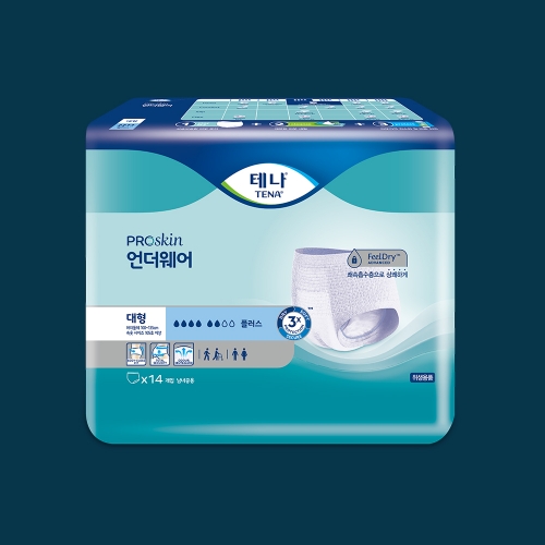[포장지 파손 10% 할인] 테나 언더웨어 플러스 대형 14매 x 1팩