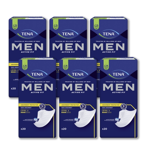 테나맨 레벨2 20매 x6팩(1박스) /남성전용 요실금패드 전립선 남자요실금