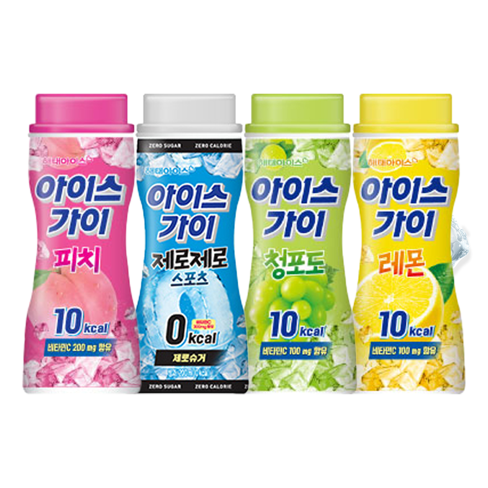 아이스가이 4종 15개 세트(피치/제로 스포츠/청포도/레몬)