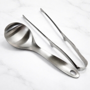 먹방용 스테인레스 세트 (대왕숟가락+집게)