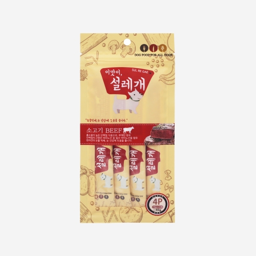 [펫더맨] 이맛이 설레개 (소고기맛 15g x 4P) 강아지 츄루간식