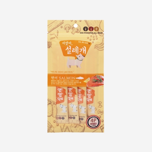 [펫더맨] 이맛이 설레개 (연어맛 15g x 4P) 강아지 츄루간식