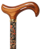 목재 꽃무늬 지팡이 영국 Classic canes (적갈색 꽃무늬)