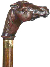 Brown horse (갈색말) 나무지팡이