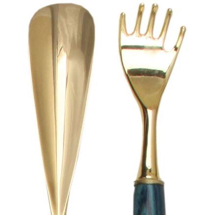 Blue Ash Shoe Horn w/ Back Scratcher