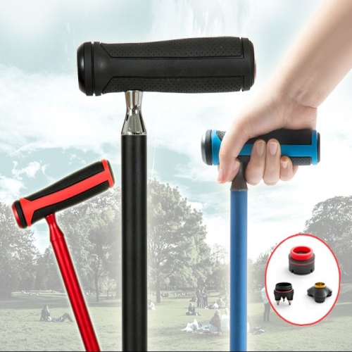 푹신한 감탄 손잡이 길이조절식 지팡이