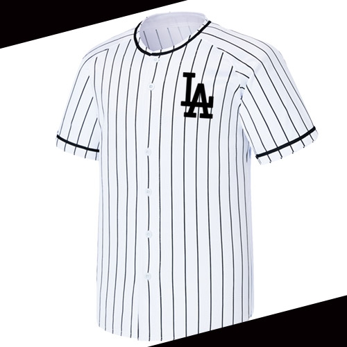 LA 야구 반티 유니폼 야구복 흰검 스트라이프 LA153