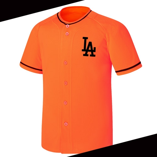 LA 야구 반티 유니폼 야구복 형광오렌지 LA168