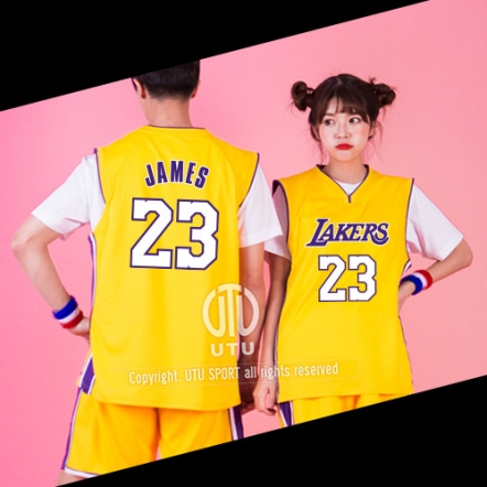농구 반티 LA레이커스 유니폼 옐로우 LAKERS 농구복 BK67