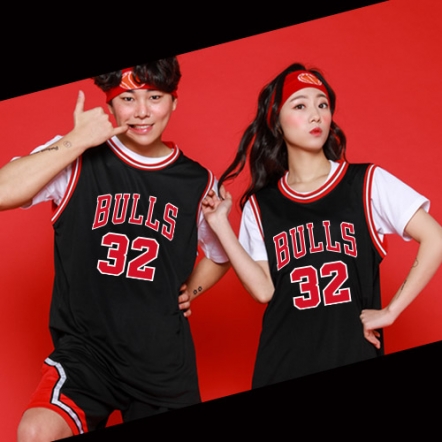 농구 반티 시카고불스 유니폼 블랙 BULLS 농구복 BK77