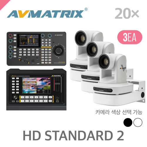 PTZ1271-20A 3대와 Shark S6로 구성한 AVMATRIX 3카메라 세트
