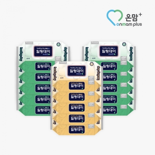 힐링데이 빅사이즈 엠보싱 물티슈 60매입x15팩